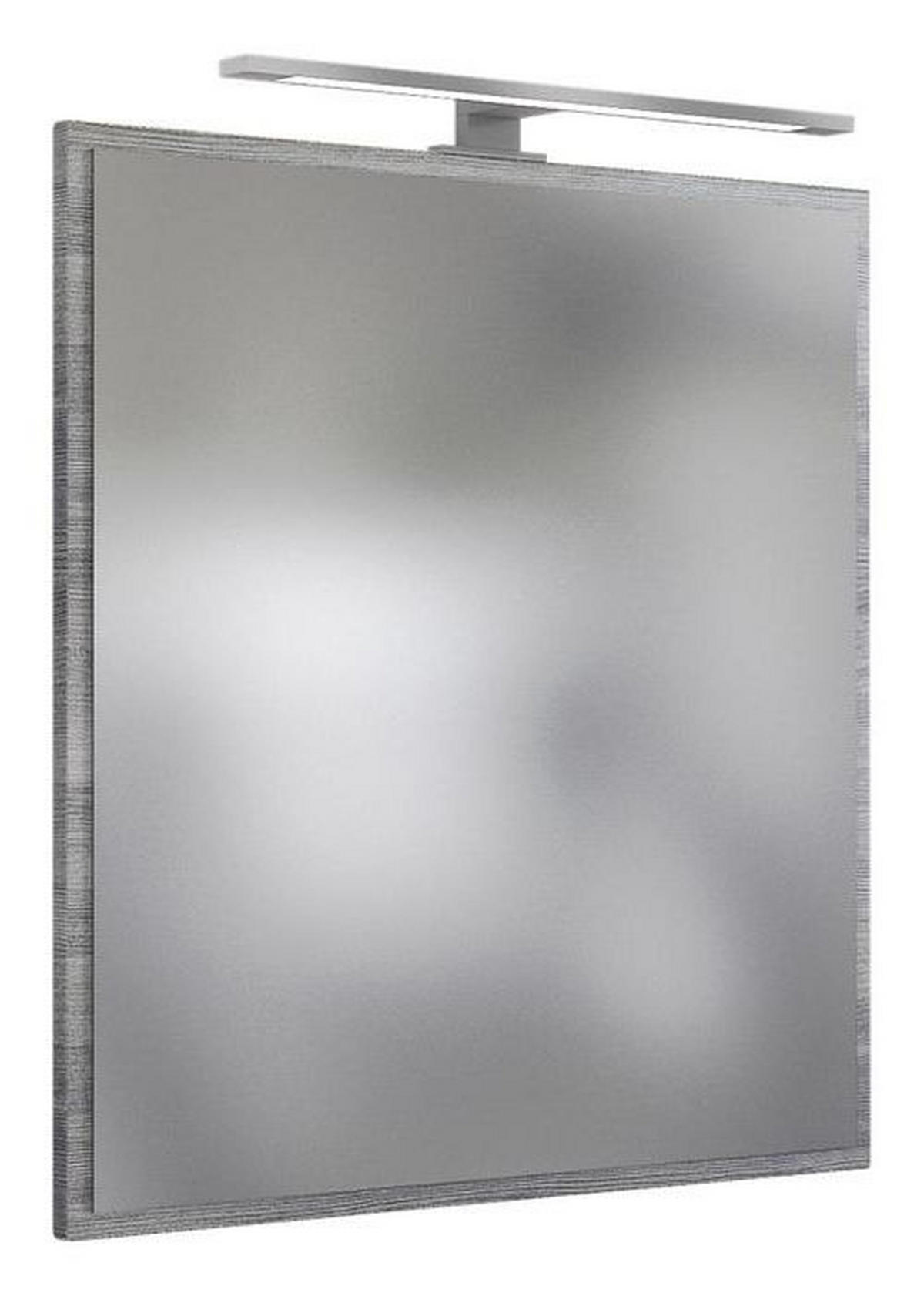 BADRUMSSPEGEL - silvereksfärgad, Basics, trämaterial/glas (60/64/2,5cm) - Held