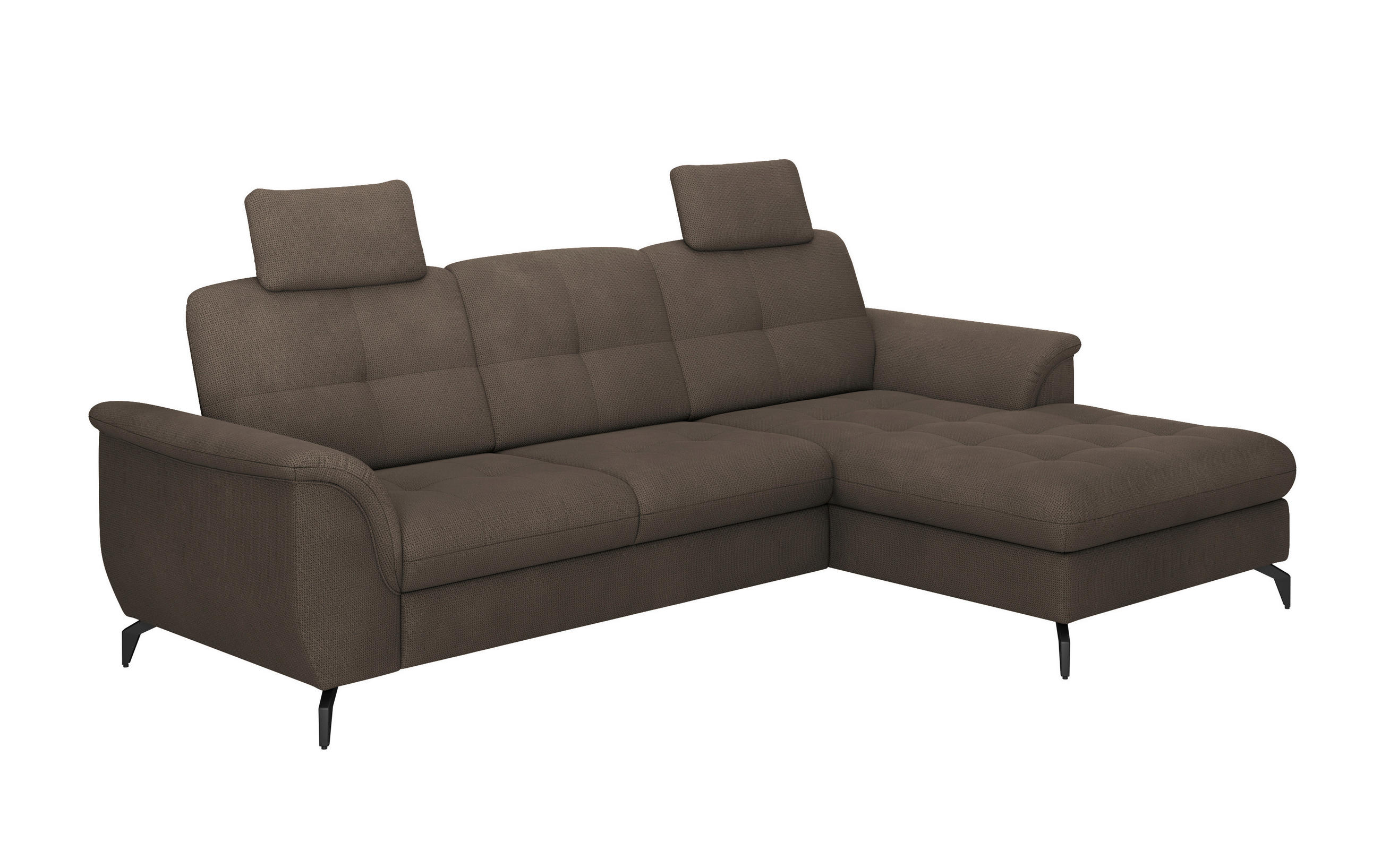 KOPFSTÜTZE in Flachgewebe  - Dunkelbraun, Modern, Textil (50/25/12cm) - Sit & More