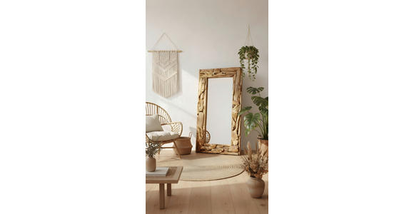 WANDSPIEGEL 100/180/7 cm    in rechteckig  - Teakfarben, LIFESTYLE, Glas/Holz (100/180/7cm) - Landscape