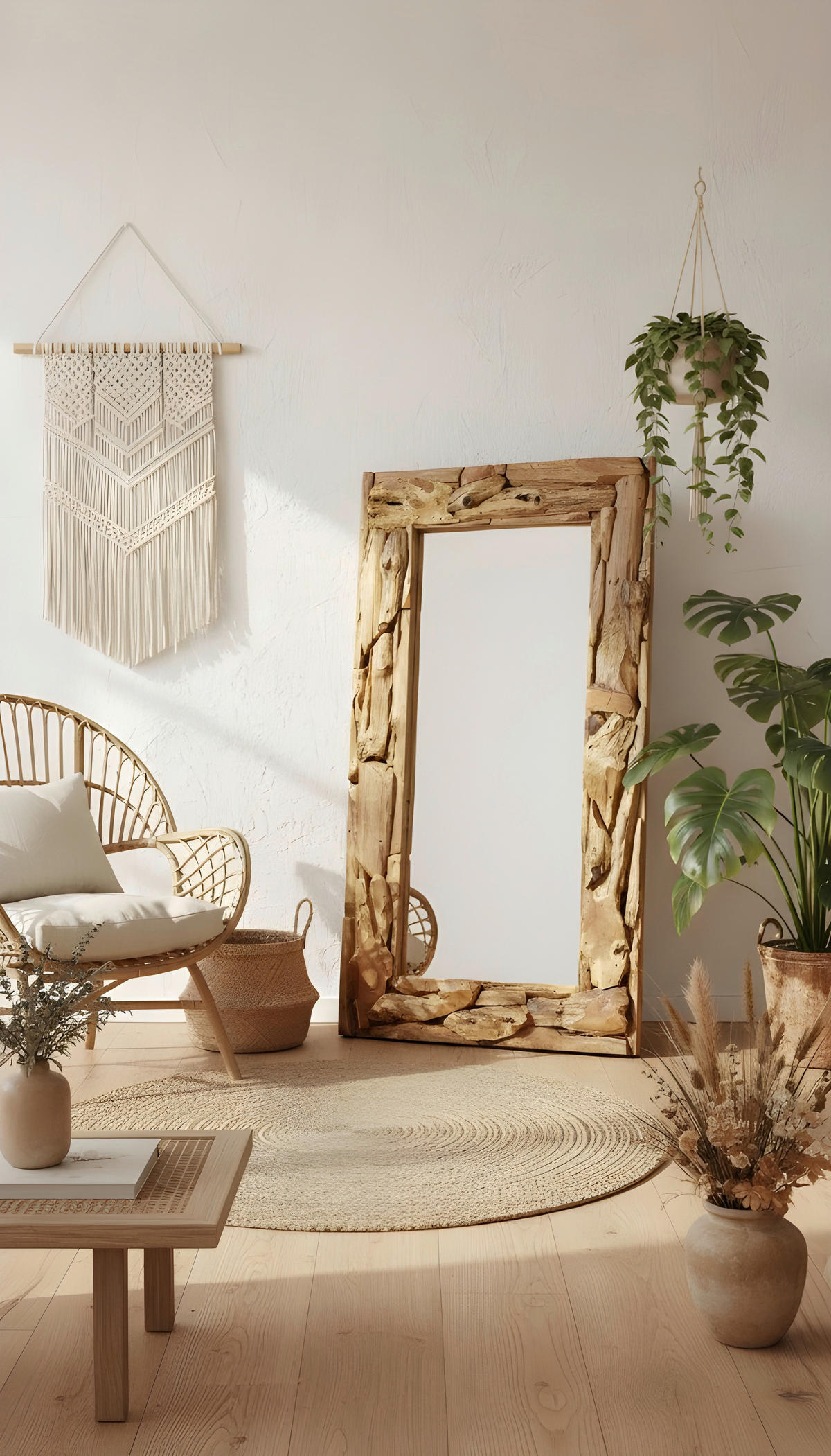 WANDSPIEGEL 100/180/7 cm    in rechteckig  - Teakfarben, LIFESTYLE, Glas/Holz (100/180/7cm) - Landscape