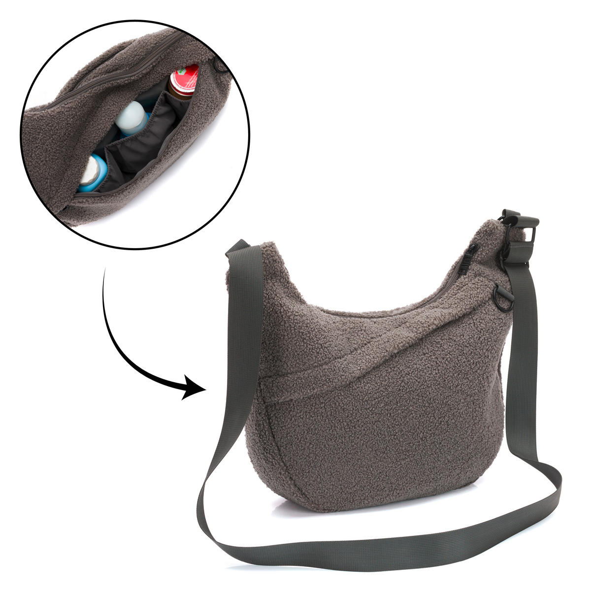 WICKELTASCHE  - Grau, Basics, Textil (42/7/34cm) - Fillikid
