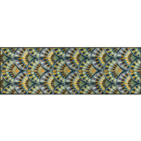 FLACHWEBETEPPICH 60/180 cm Feather Arc Grün  - Grün, ROMANTIK / LANDHAUS, Kunststoff/Textil (60/180cm) - wash+dry