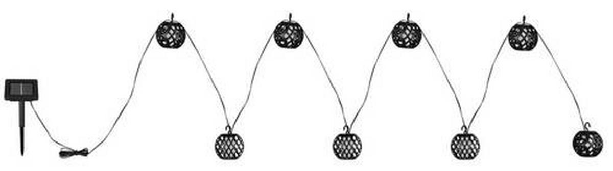 SOLARLEUCHTE 410/7/7 cm   - Schwarz/Weiß, Basics, Kunststoff (410/7/7cm) - Globo
