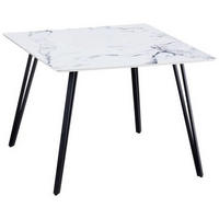 ESSTISCH in Holzwerkstoff, Metall  - Schwarz/Weiß, LIFESTYLE, Holzwerkstoff/Metall (100/75/100cm) - Livetastic