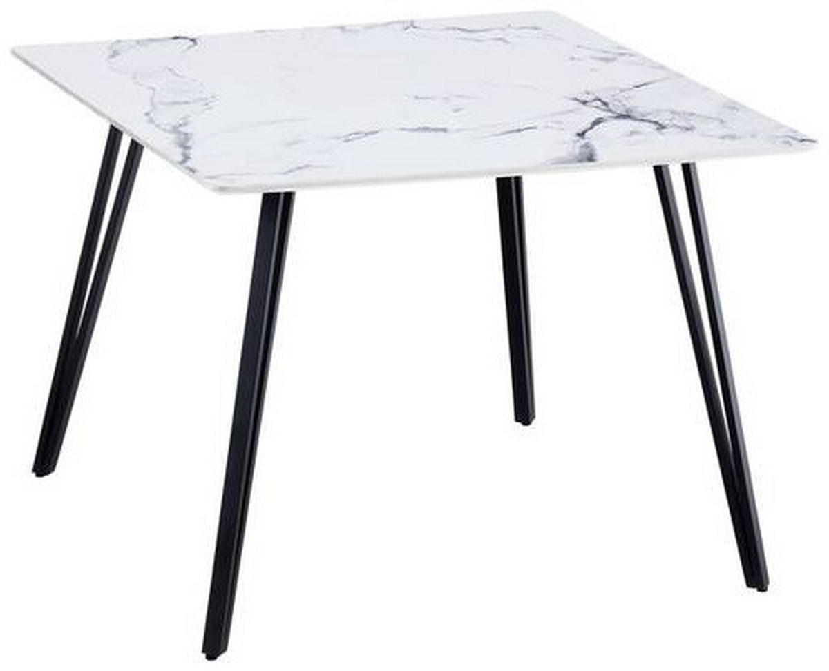 ESSTISCH in Holzwerkstoff, Metall  - Schwarz/Weiß, LIFESTYLE, Holzwerkstoff/Metall (100/75/100cm) - Livetastic