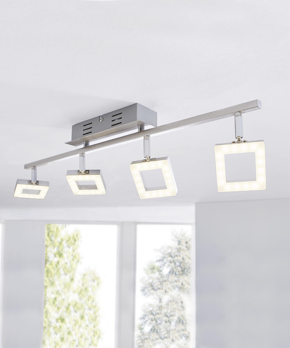 LED REFLEKTOR - alumíniumszínű/nikkelszínű, Basics, műanyag/fém (67,5cm) - Novel