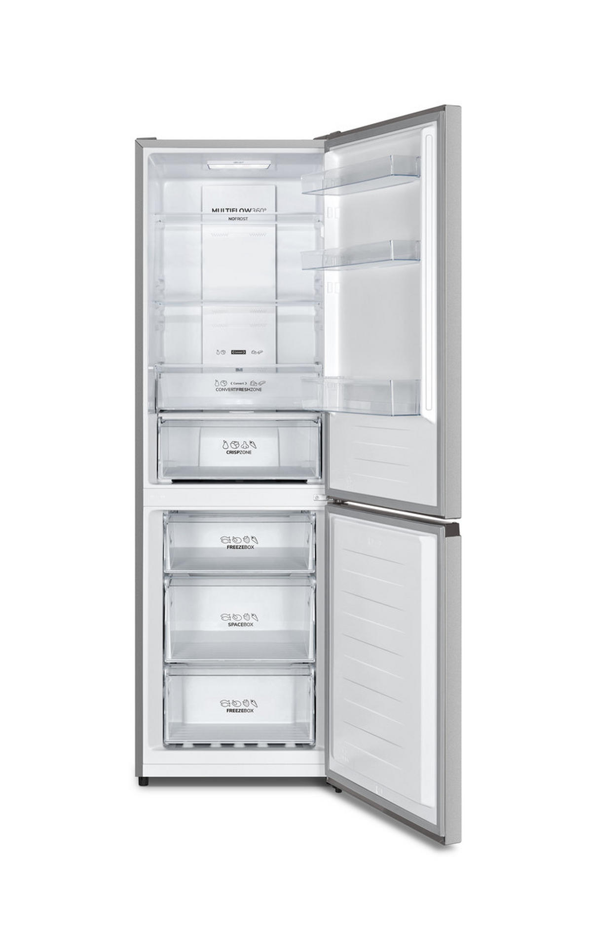 KÜHL-GEFRIER-KOMBINATION 59,5/186/59 cm NRK619CAXL4  - Edelstahlfarben, Basics, Metall (59,5/186/59cm) - Gorenje