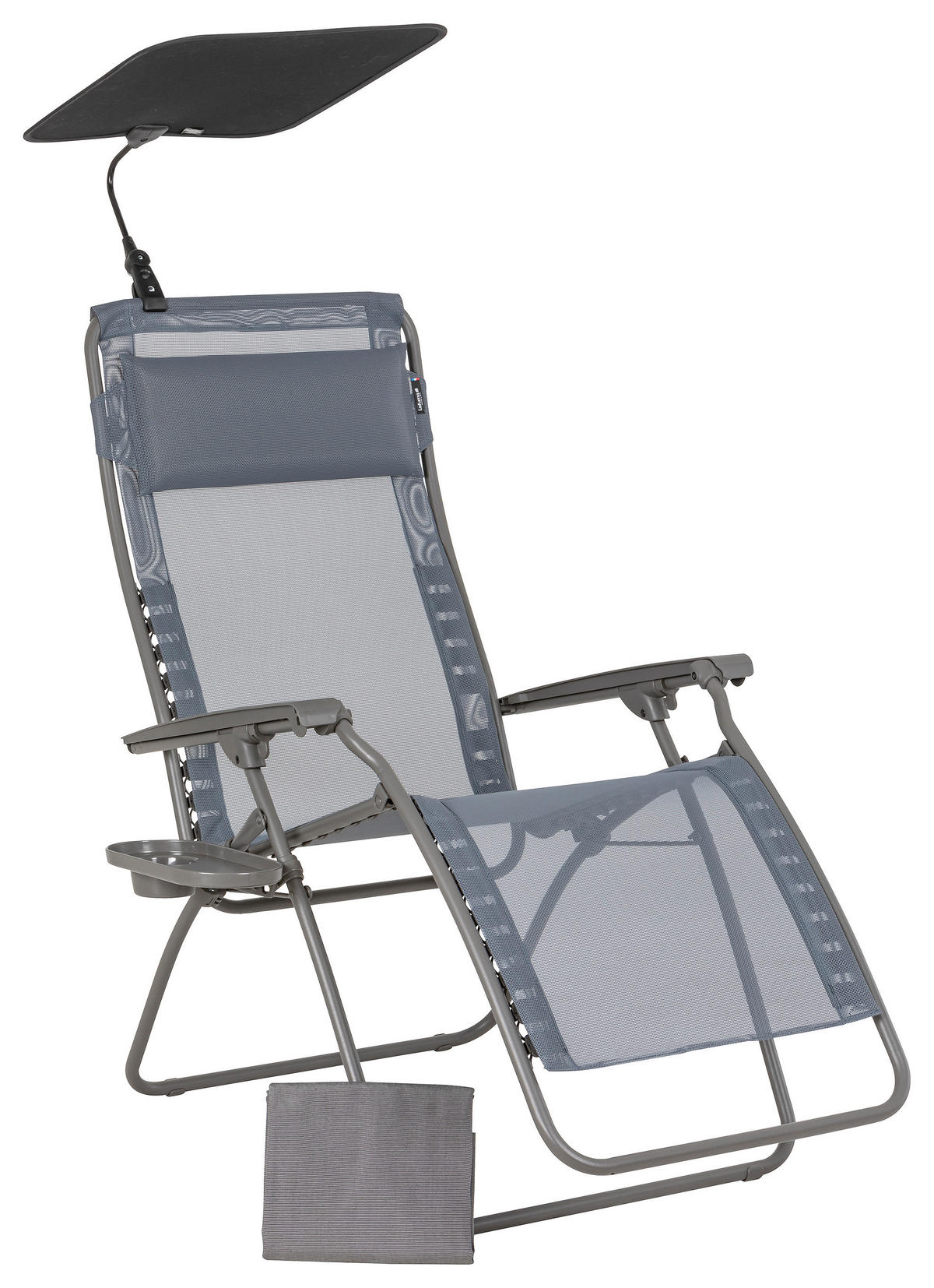 GARTEN-RELAXSESSEL Stahl  - Anthrazit/Grau, Basics, Textil/Metall (67/114/88cm) - Lafuma Mobilier
