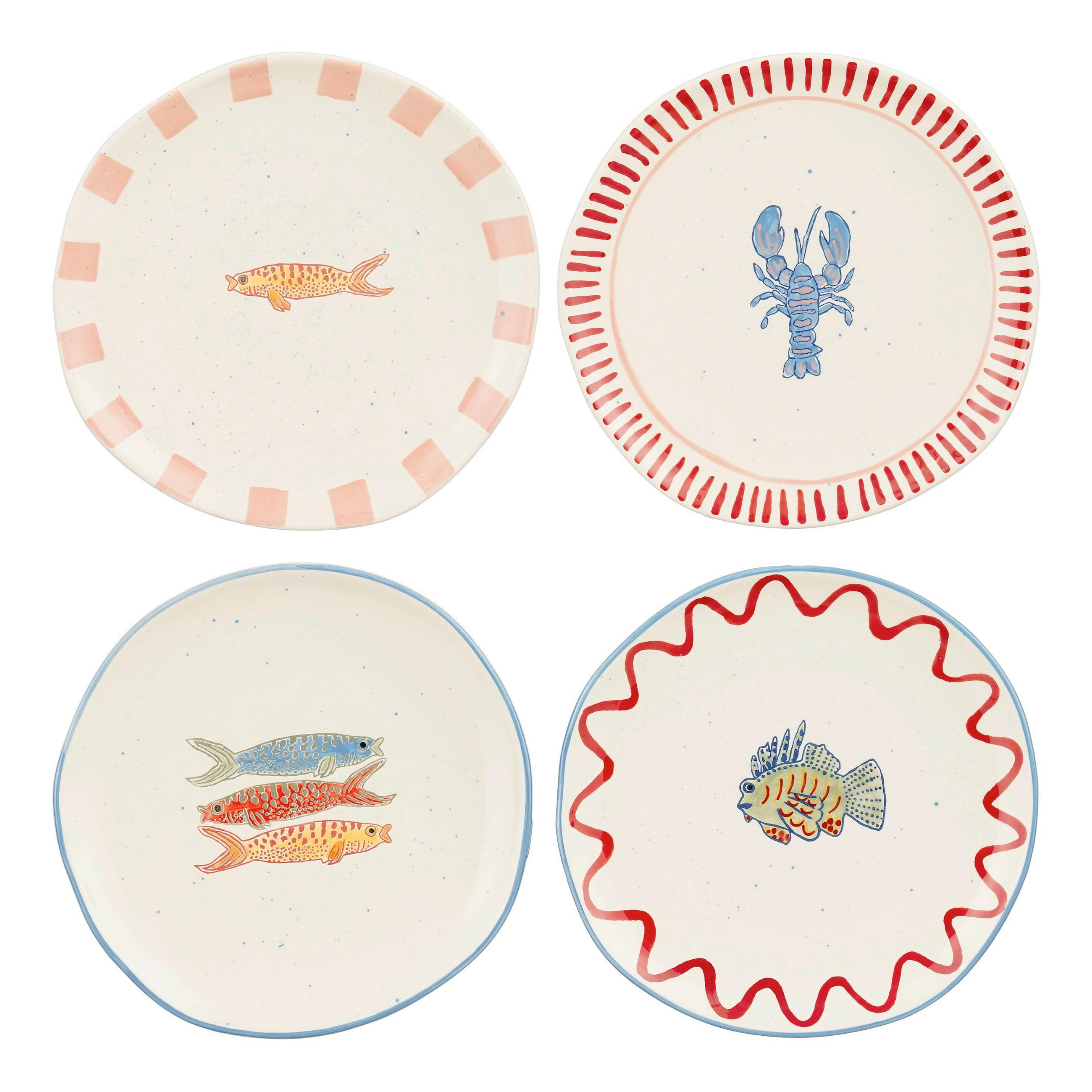 TANJUR ZA DORUČAK    21/2.5 cm           - pink/plava, Basics, keramika (21/2.5cm)