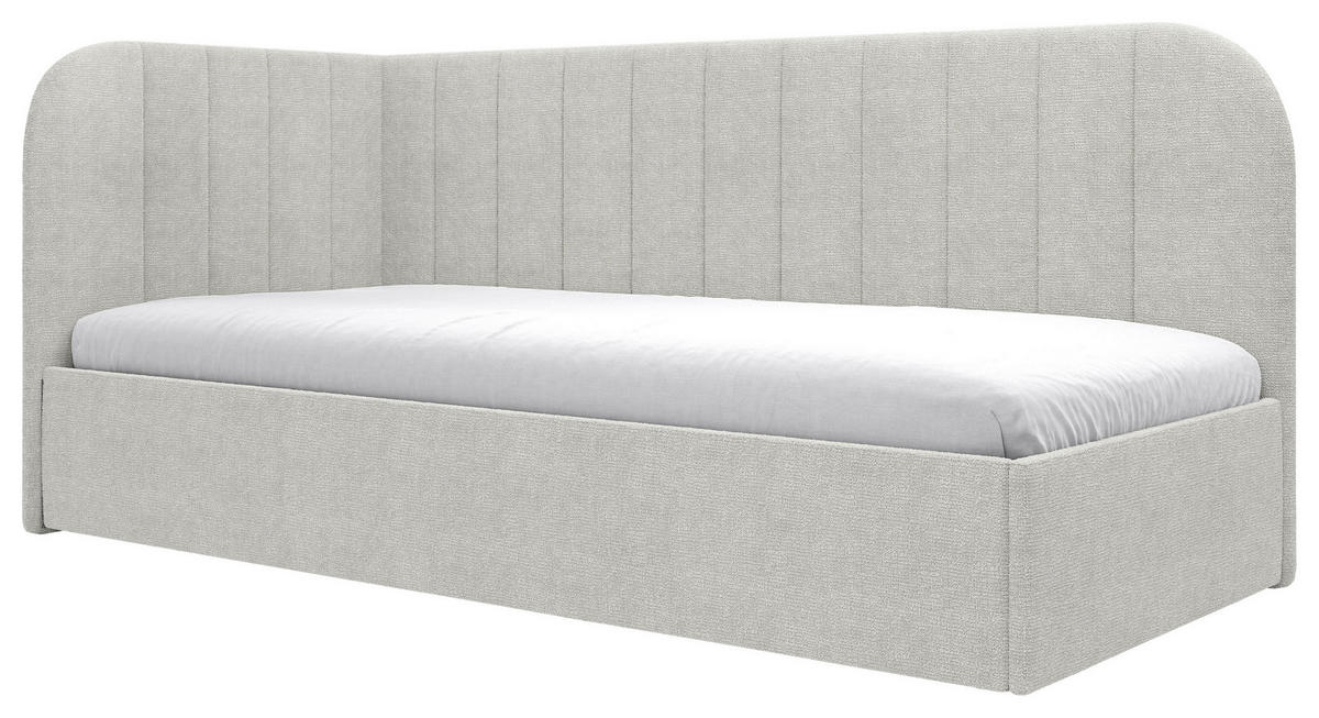 POLSTERBETT 90/200 cm,  in Beige, gepolstertes Kopfteil, Lattenrost, Bettkasten,  - Beige/Schwarz, MODERN, Holz/Holzwerkstoff (90/200cm) - MID.YOU