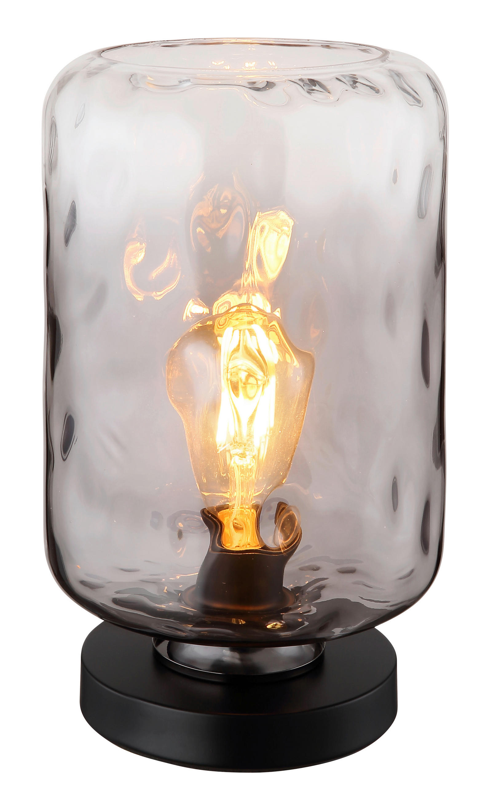 BORDSLAMPA 19/32,5 cm   - klar/svart, Klassisk, metall/glas (19/32,5cm) - Globo