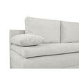 SCHLAFSOFA Struktur Hellgrau Rückenkissen, Armlehnenkissen, Bettkasten, Schlaffunktion, Rücken echt  - Hellgrau/Schwarz, KONVENTIONELL, Kunststoff/Textil (195/93/83cm) - Carryhome