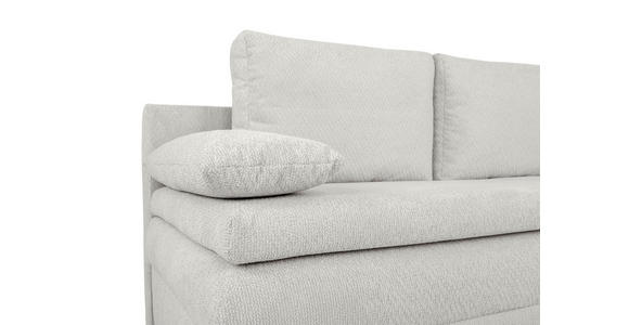 SCHLAFSOFA Struktur Hellgrau Rückenkissen, Armlehnenkissen, Bettkasten, Schlaffunktion, Rücken echt  - Hellgrau/Schwarz, KONVENTIONELL, Kunststoff/Textil (195/93/83cm) - Carryhome
