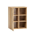 UNTERSCHRANK 60/79/35 cm   - Eiche Wotan/Silberfarben, Natur, Holzwerkstoff/Kunststoff (60/79/35cm) - Xora