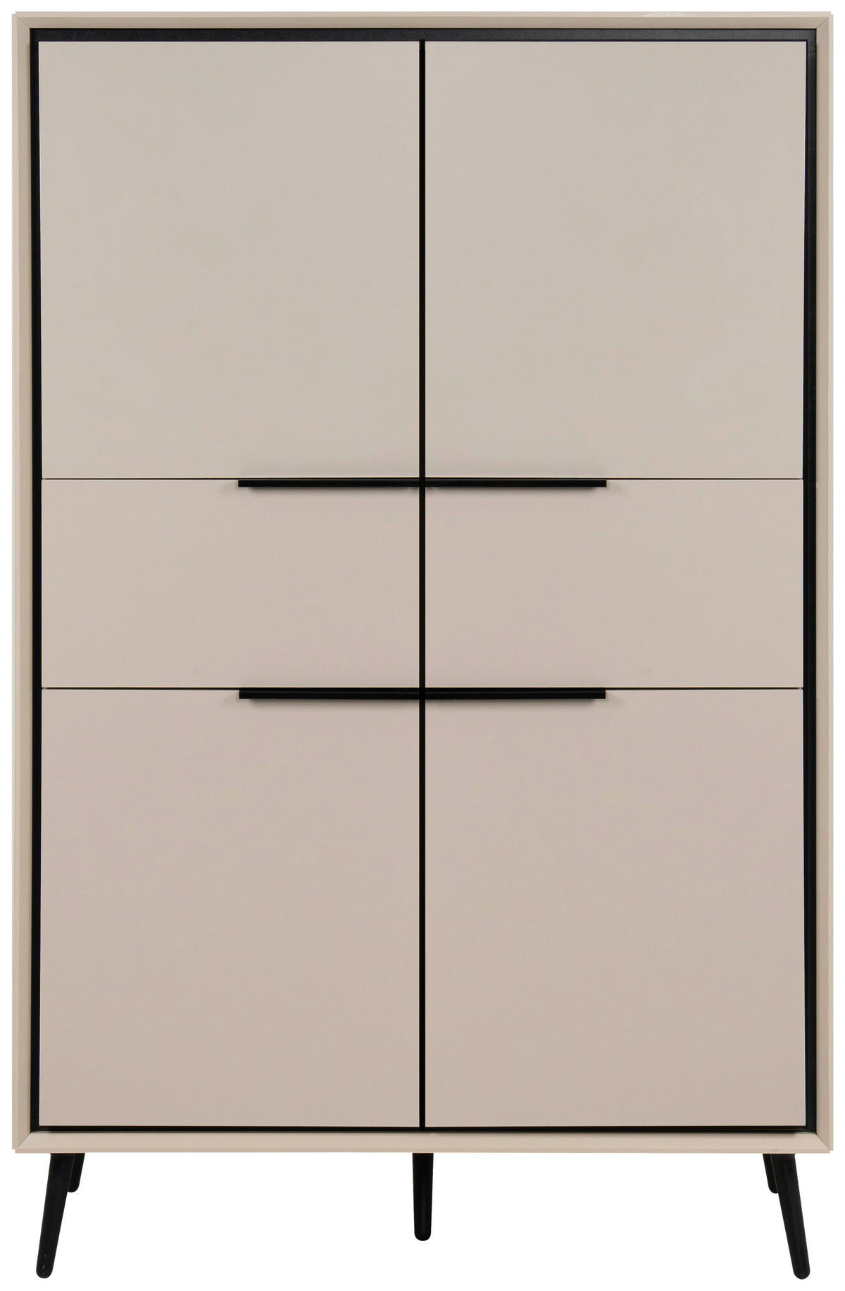 HIGHBOARD  in 90/140/38 cm  - Sandfarben/Schwarz, KONVENTIONELL, Holzwerkstoff/Kunststoff (90/140/38cm) - Livetastic