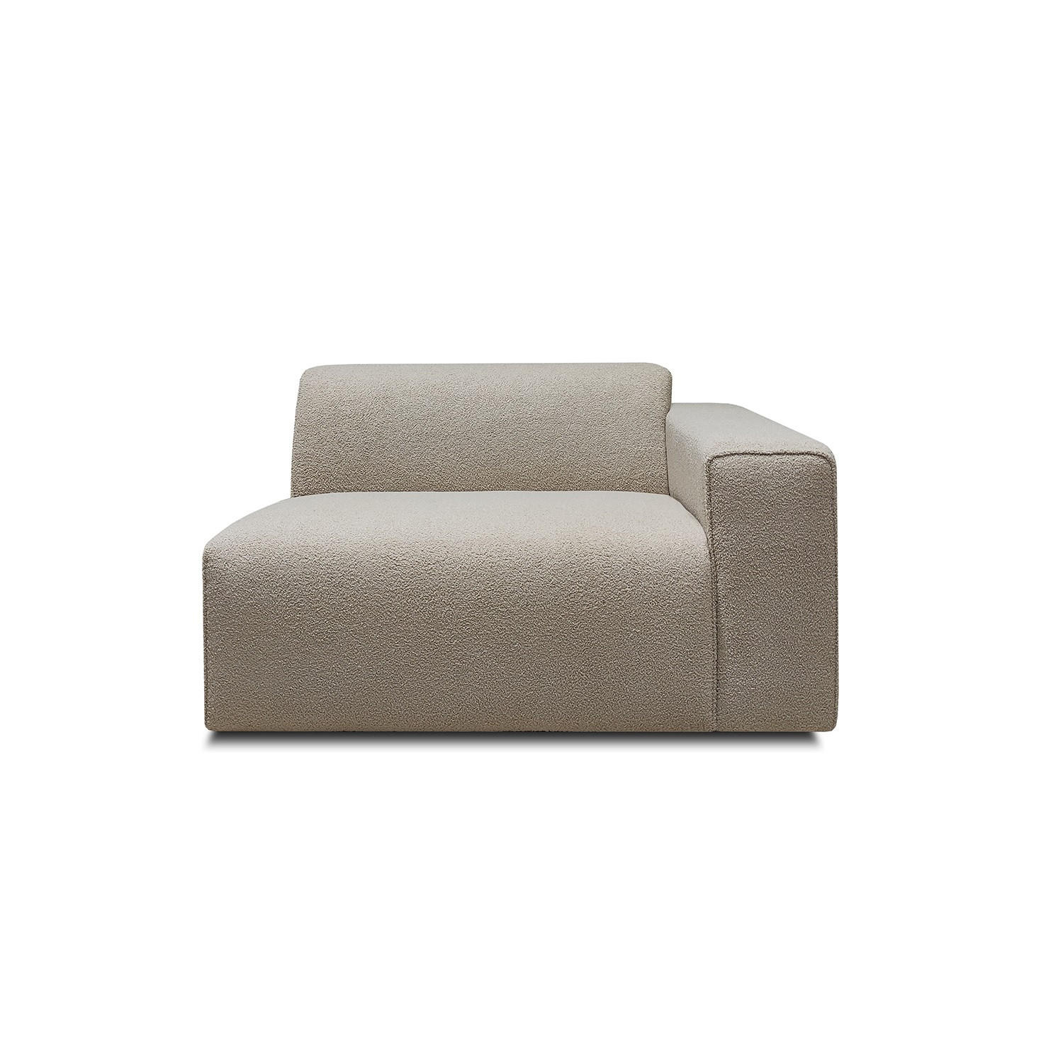 SOFFMODUL i teddy tyg beige  - beige/svart, Klassisk, metall/trä (124/70/96cm) - Niels Andersson
