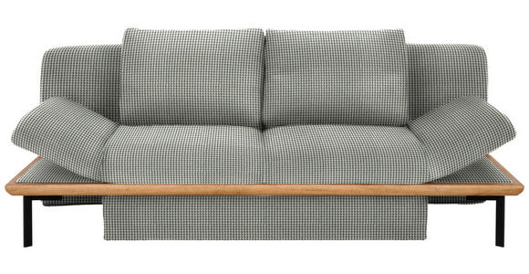 SCHLAFSOFA in Chenille Grün, Schwarz, Weiß  - Schwarz/Weiß, MODERN, Holz/Textil (212/89/102cm) - Dieter Knoll