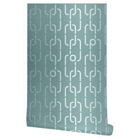 VLIESTAPETE 10.05 m J! CHAINS  - Türkis, Design, Textil (53/1005cm) - Joop!