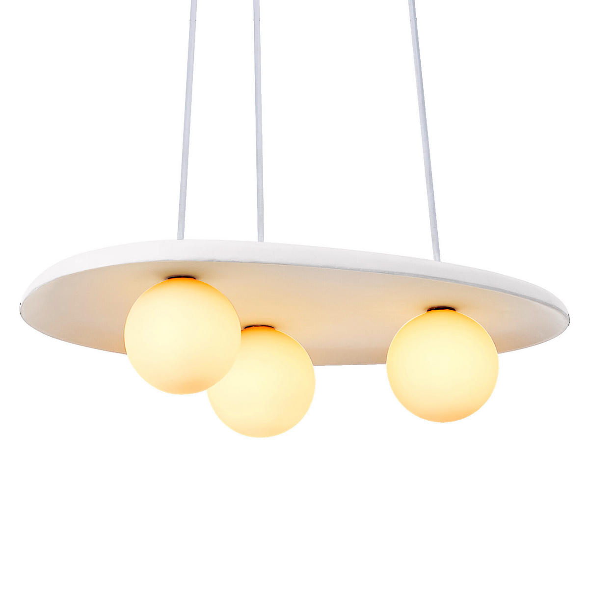 PENDELLEUCHTE 50/38,5/150 cm  - Weiß, Natur, Glas/Stein (50/38,5/150cm) - Ledvance