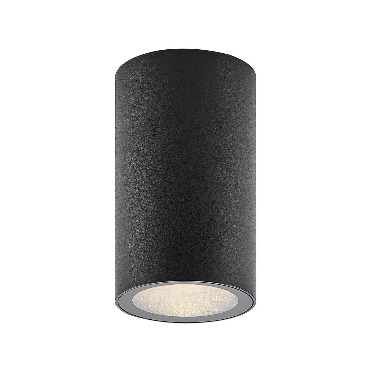 BADEZIMMER-DECKENLEUCHTE Can 6/6/10,5 cm   - Schwarz, Design, Metall (6/6/10,5cm)