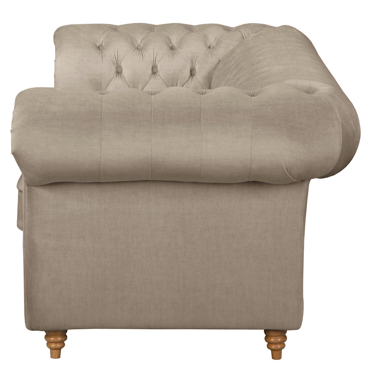 SCHLAFSOFA Mikrofaser Taupe Armteil links, Armteil rechts  - Taupe/Braun, Design, Holz/Textil (190/74/91cm) - P & B