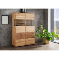 HIGHBOARD  100/145/40 cm  - Wildeiche, Basics, Glas/Holz (100/145/40cm) - Livetastic