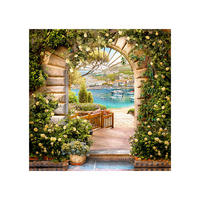 STAKLENA SLIKA  30/30 cm   - tamno zelena/crna, Basics, papir/staklo (30/30cm) - Monee