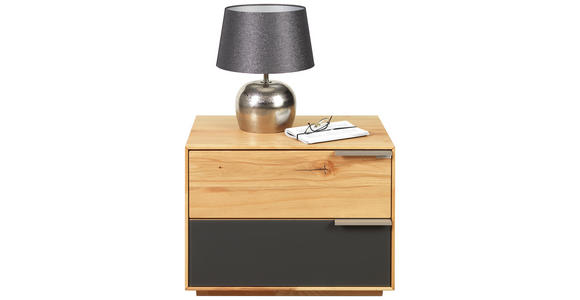 NACHTKÄSTCHEN in massiv Wildkernbuche Buchefarben, Dunkelbraun - Dunkelbraun/Buchefarben, Natur, Glas/Holz (60/45/40cm) - Valnatura