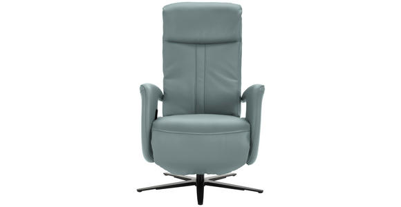 RELAXSESSEL in Leder Blau  - Blau/Schwarz, Design, Leder/Metall (71/112/83cm) - Dieter Knoll