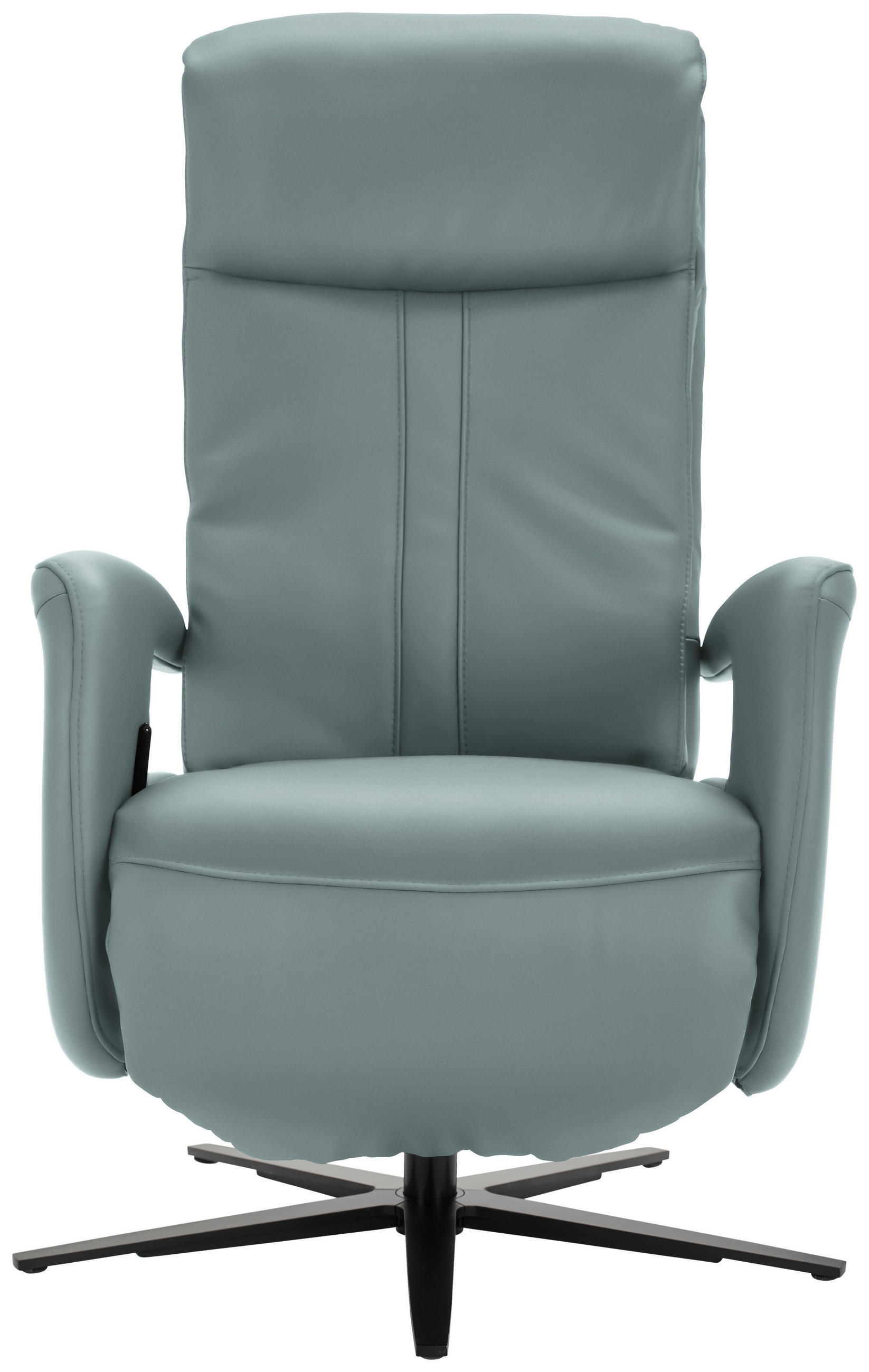 RELAXSESSEL in Leder Blau  - Blau/Schwarz, Design, Leder/Metall (71/112/83cm) - Dieter Knoll