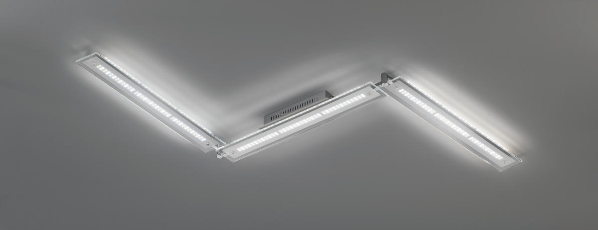 DECKENLEUCHTE TENSO MODULART  - Chromfarben/Nickelfarben, Design, Metall (9/196cm) - Fischer & Honsel