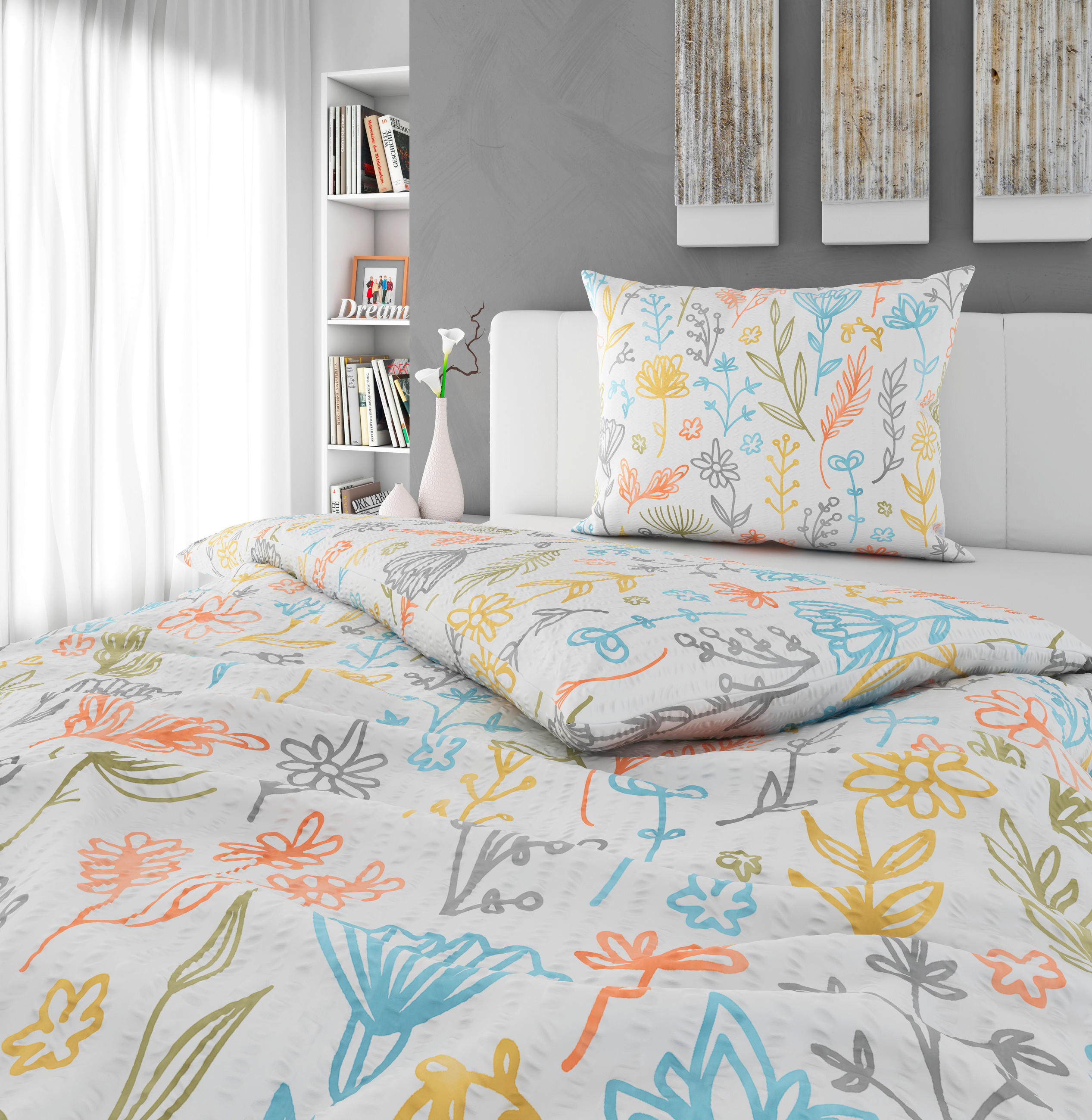 POSTELJINA SA DVA LICA SOULOOM 140/200 cm krep višebojna  - višebojna, Konvencionalno, tekstil (140/200cm) - Esposa