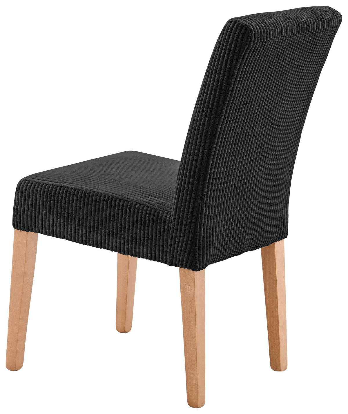 STUHL in Holz, Textil Schwarz, Buchefarben  - Buchefarben/Schwarz, KONVENTIONELL, Holz/Textil (47,5/91,5/63cm) - home24