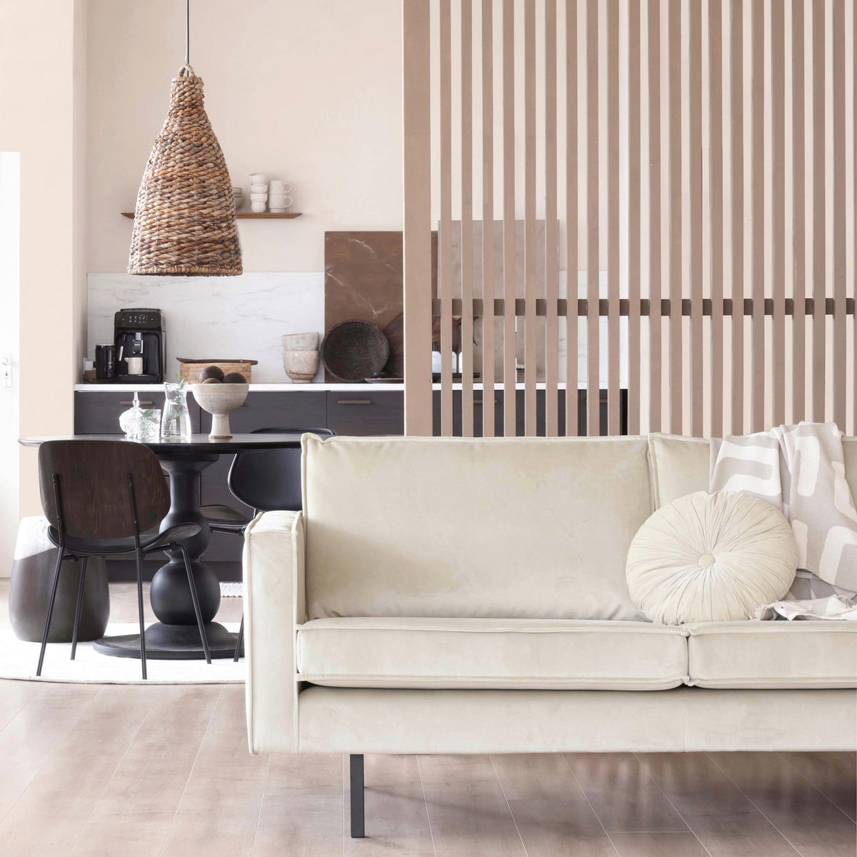 STUHL-SET 2 Stück  in Eisen Lederlook  - Schwarz, MODERN, Holz/Textil (49/80/57cm) - Livetastic