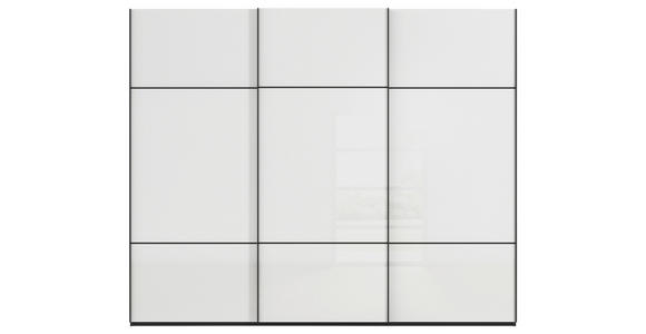 SCHWEBETÜRENSCHRANK in Schwarz, Weiß - Schwarz/Weiß, KONVENTIONELL, Glas/Holzwerkstoff (271/223/68cm) - Novel