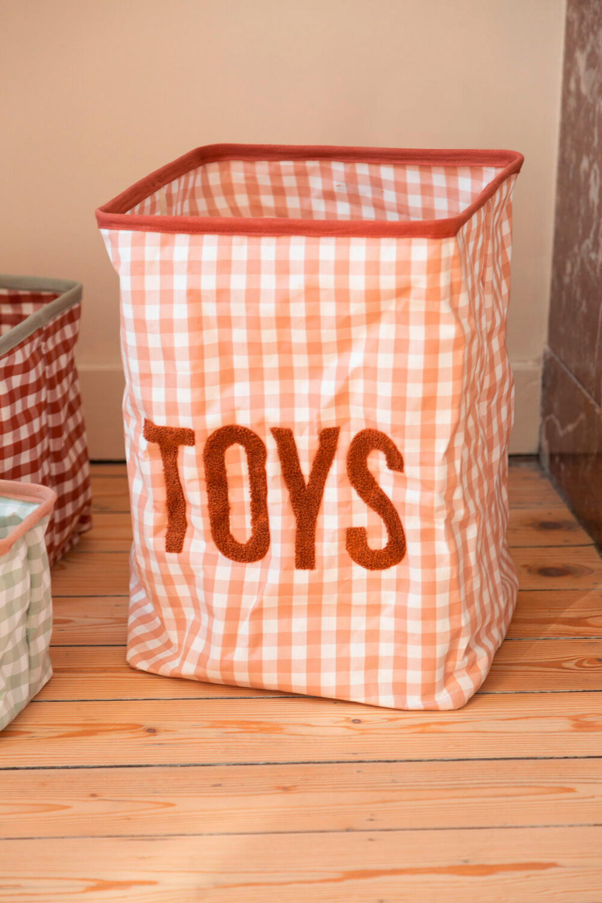 AUFBEWAHRUNGSBOX Vichy Korb Nude Rosa  - Rosa, KONVENTIONELL, Textil (35/35/50cm) - Childhome