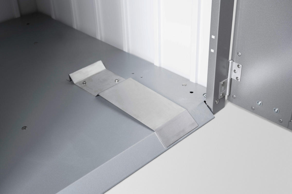 MÜLLTONNENBOX 80/129/88 cm  - Silberfarben, Basics, Metall (80/129/88cm) - Biohort