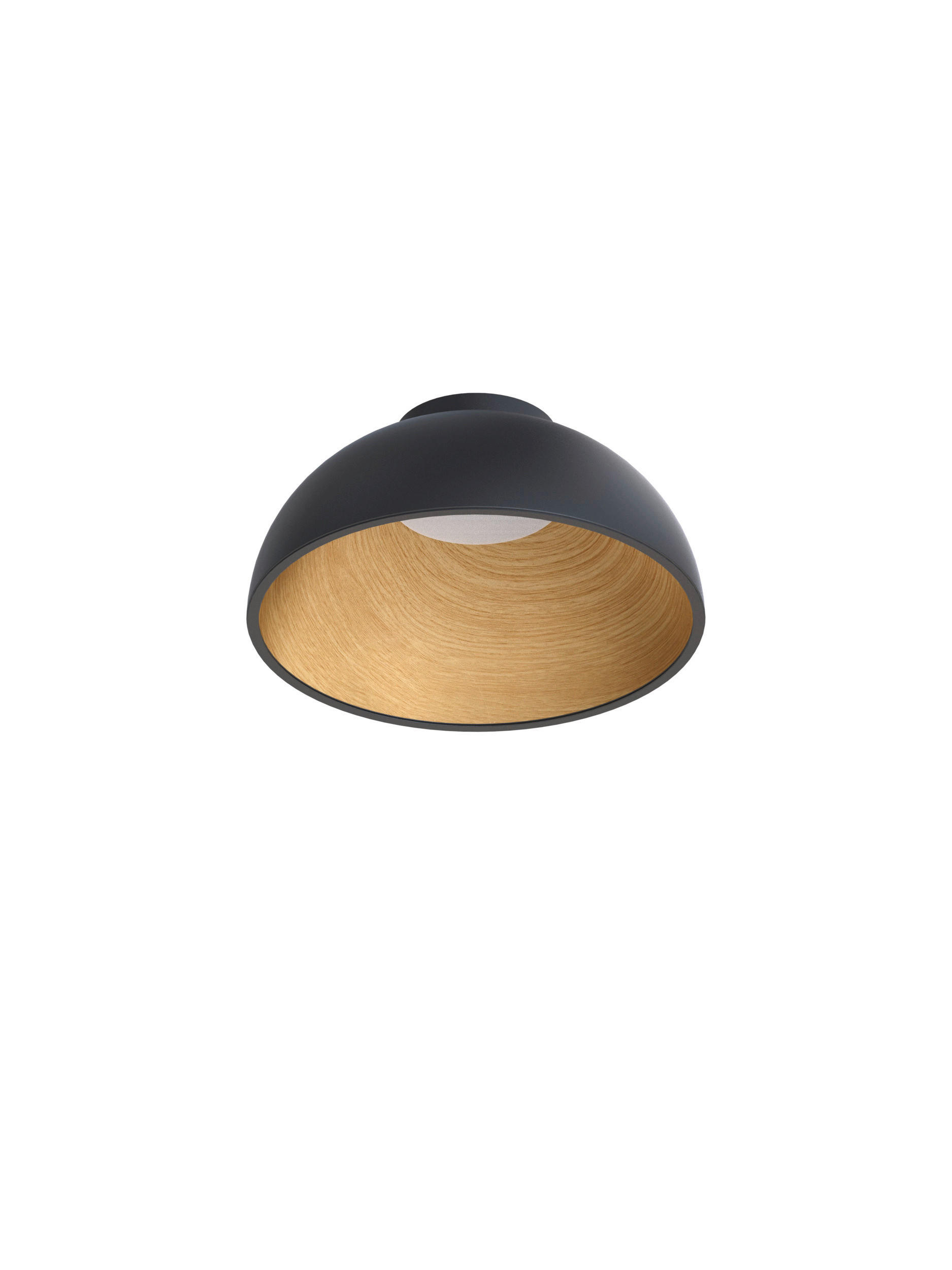 LED-DECKENLEUCHTE 50/24,5 cm  - Schwarz/Braun, Design, Metall (50/24,5cm)