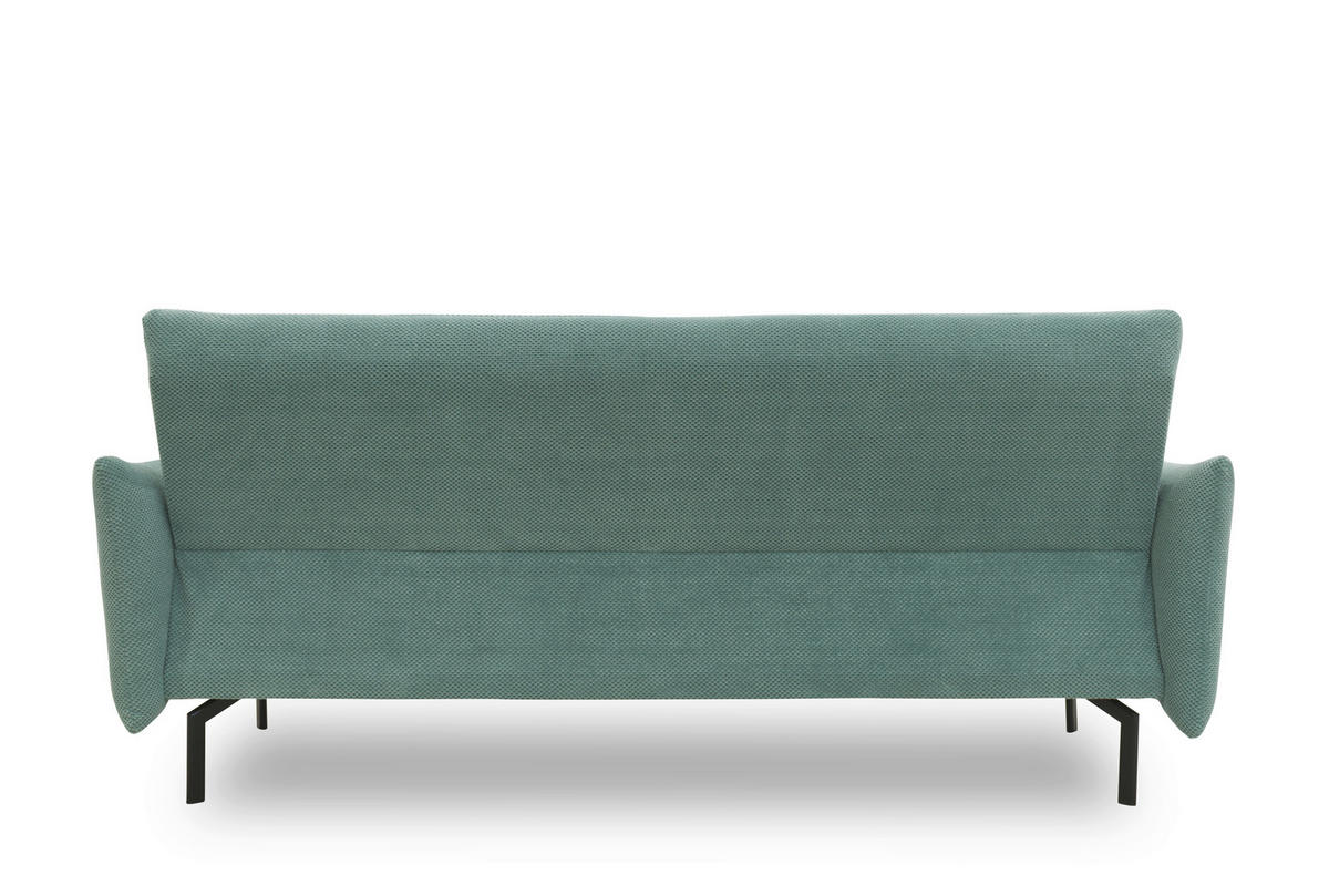 SCHLAFSOFA in Mikrofaser Mintgrün  - Schwarz/Mintgrün, Design, Textil/Metall (234/102/95cm) - MID.YOU
