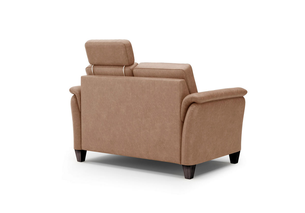 2-SITZER-SOFA in Mikrofaser Cognac  - Wengefarben/Cognac, KONVENTIONELL, Holz/Textil (149/89/89cm) - Sit & More