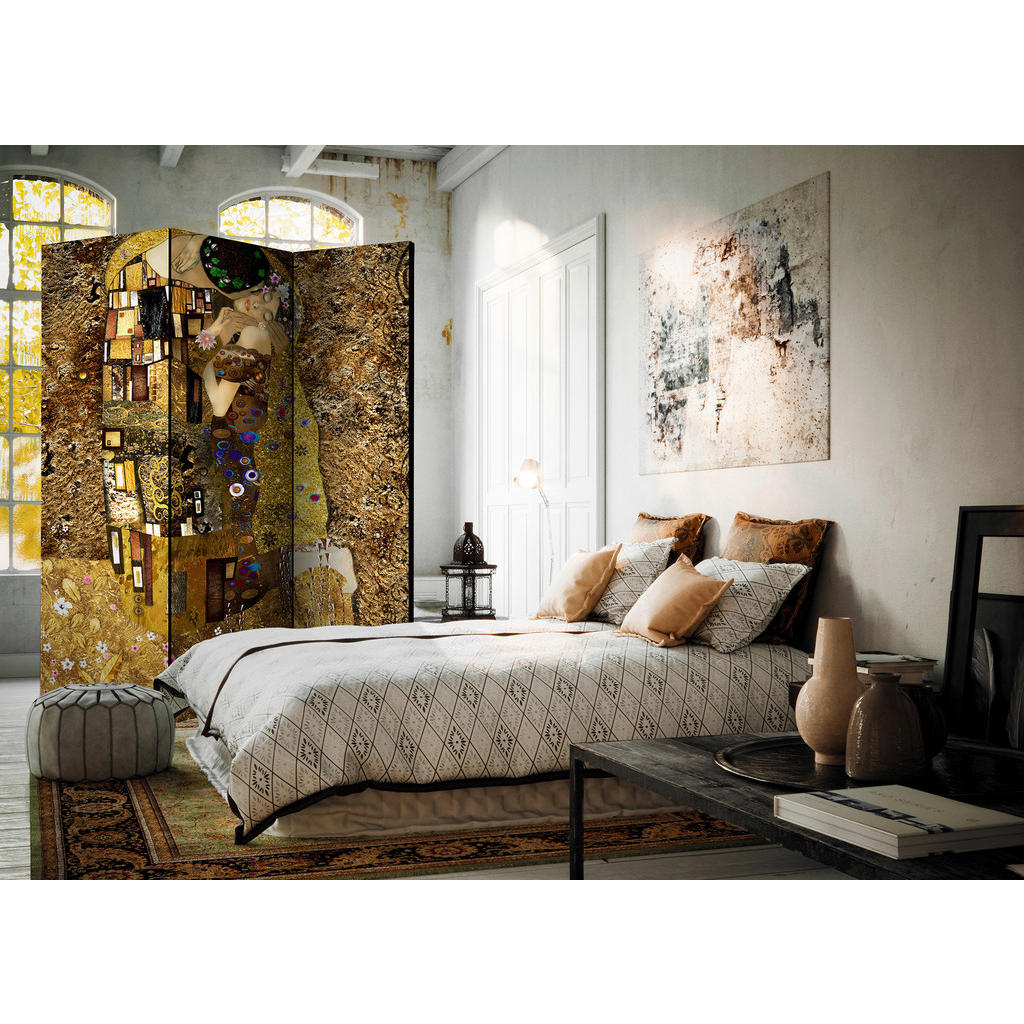 Thumbnail - artgeist Paravent, Mehrfarbig, Holz, Kunststoff, Textil, Kiefer, massiv, Personen, 135x172x3 cm, Motiv auf Vorder- und R...