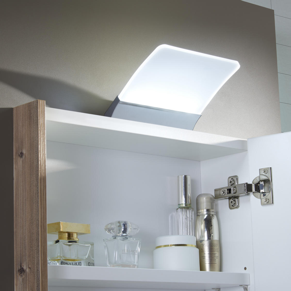 BADEZIMMER  in 64 cm  - Fichtefarben/Braun, KONVENTIONELL, Glas/Keramik (64cm) - Moderano