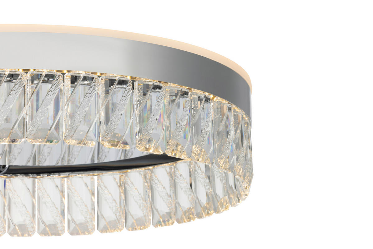 LED-DECKENLEUCHTE Bunda 40/11 cm  - Klar, Design, Glas/Kunststoff (40/11cm) - Glandor