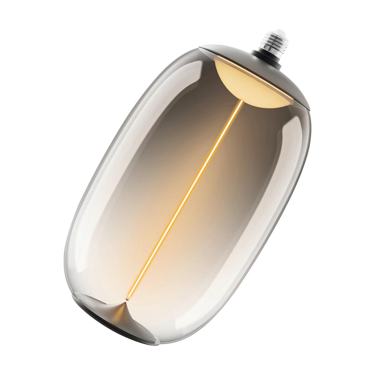 LED-LEUCHTMITTEL   E27 12 W 300 lm  - Grau, KONVENTIONELL, Kunststoff (20/37cm)