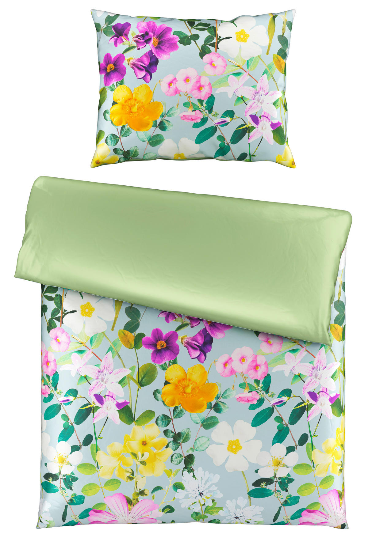 WENDEBETTWÄSCHE NAARDEN Satin 140/200 cm  - Multicolor, KONVENTIONELL, Textil (140/200cm) - Bio:Vio