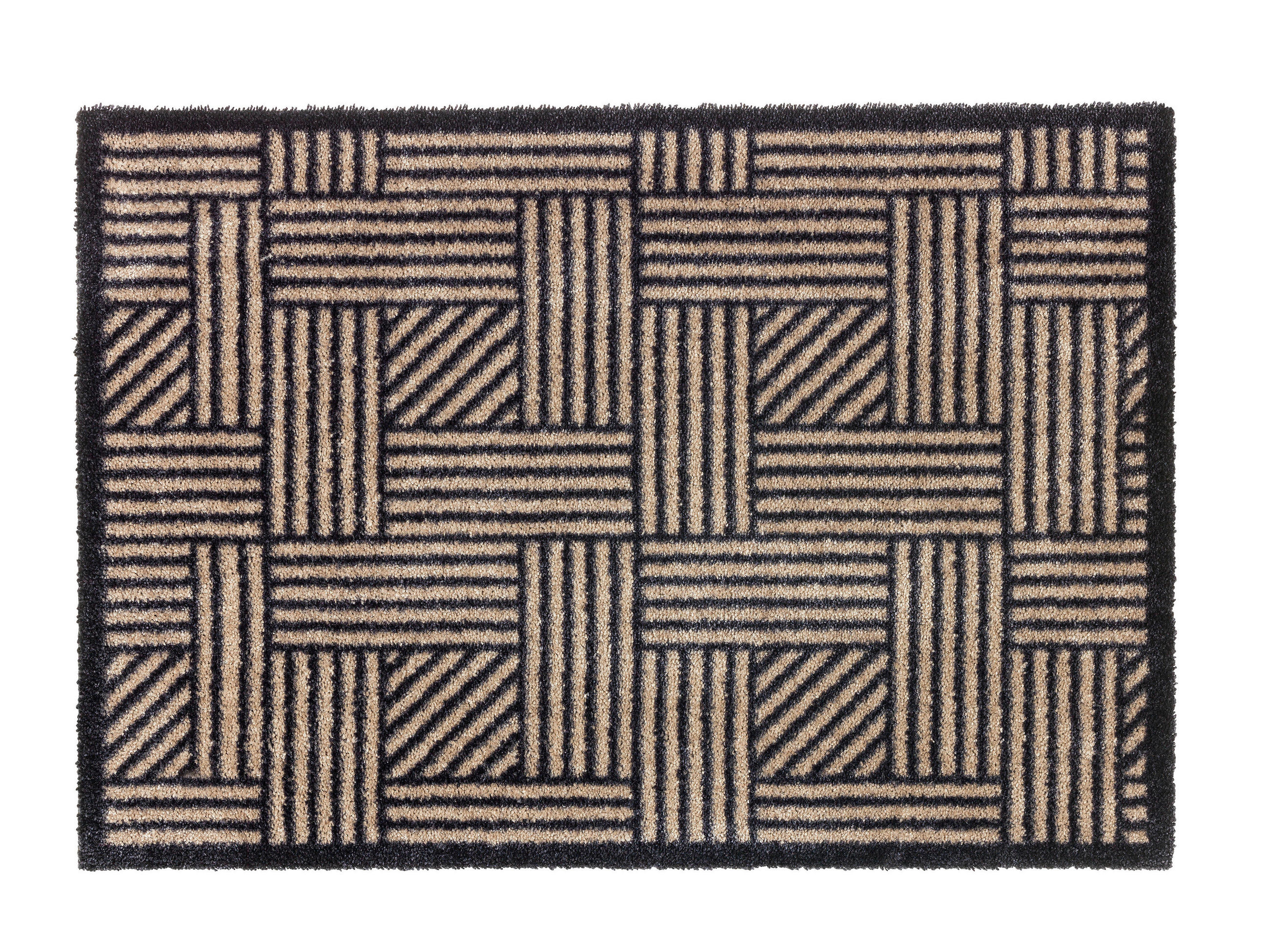 FUSSMATTE - Anthrazit/Beige, Design, Textil (67/100cm) - Schöner Wohnen Teppi