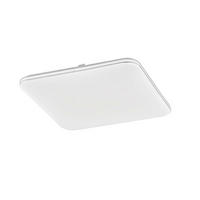 STROPNÍ LED SVÍTIDLO, 48,5/48,5/5 cm - barvy chromu/vysoce lesklá bílá, Basics, sklo (48,5/48,5/5cm) - Fischer & Honsel