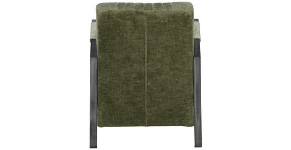 SESSEL Teddystoff Waldgrün    - Waldgrün/Schwarz, Design, Textil/Metall (65/83/80cm) - Ambia Home