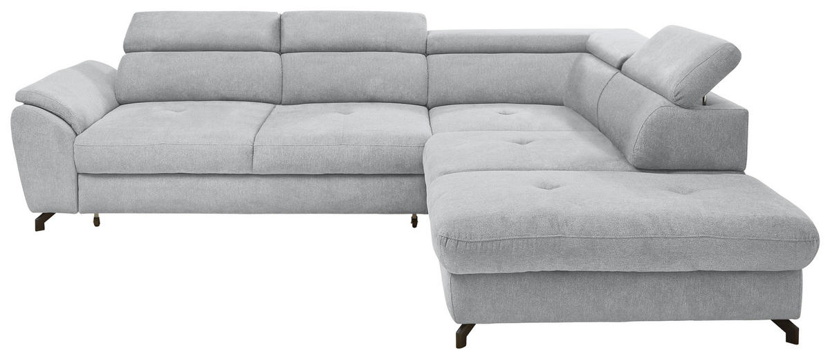 HÖRNSOFFA i vävt tyg silver  - silver/svart, Design, metall/textil (277/237cm) - MID.YOU