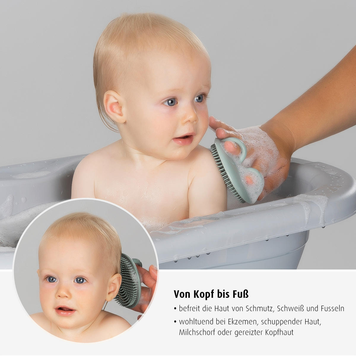 BABYBÜRSTE - Mintgrün, Basics, Kunststoff (9,4/3,8/8,4cm) - Reer